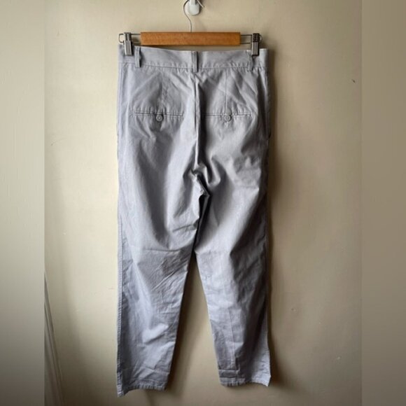 Cos Blue pleated cotton blend high rise lightweight trouser pants size 2 - Picture 2 of 11